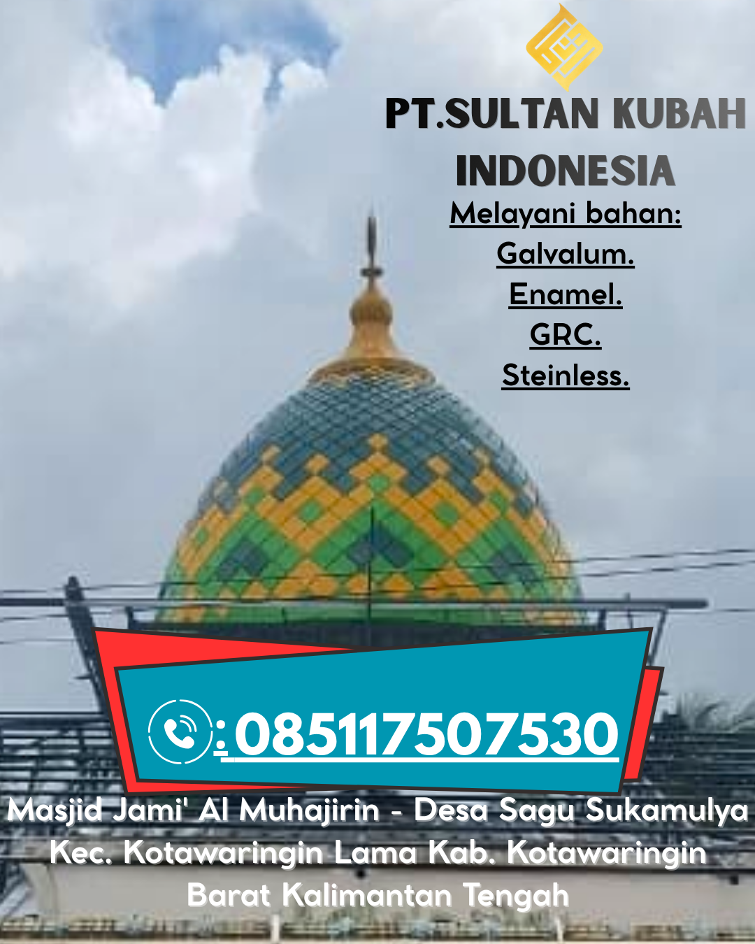 Kubah Masjid Berkualitas Tinggi Garansi 5 Tahun wa.me/6285117507530 Binamu – Jeneponto