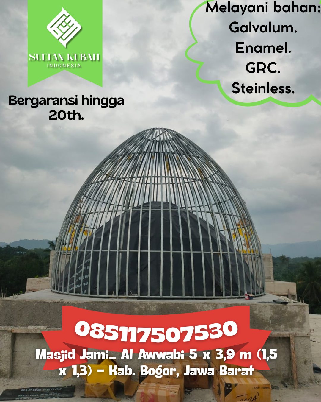 Kubah Masjid Elegan Modern Berkualitas Terjamin 085117507530 Ganra — Kab. Soppeng