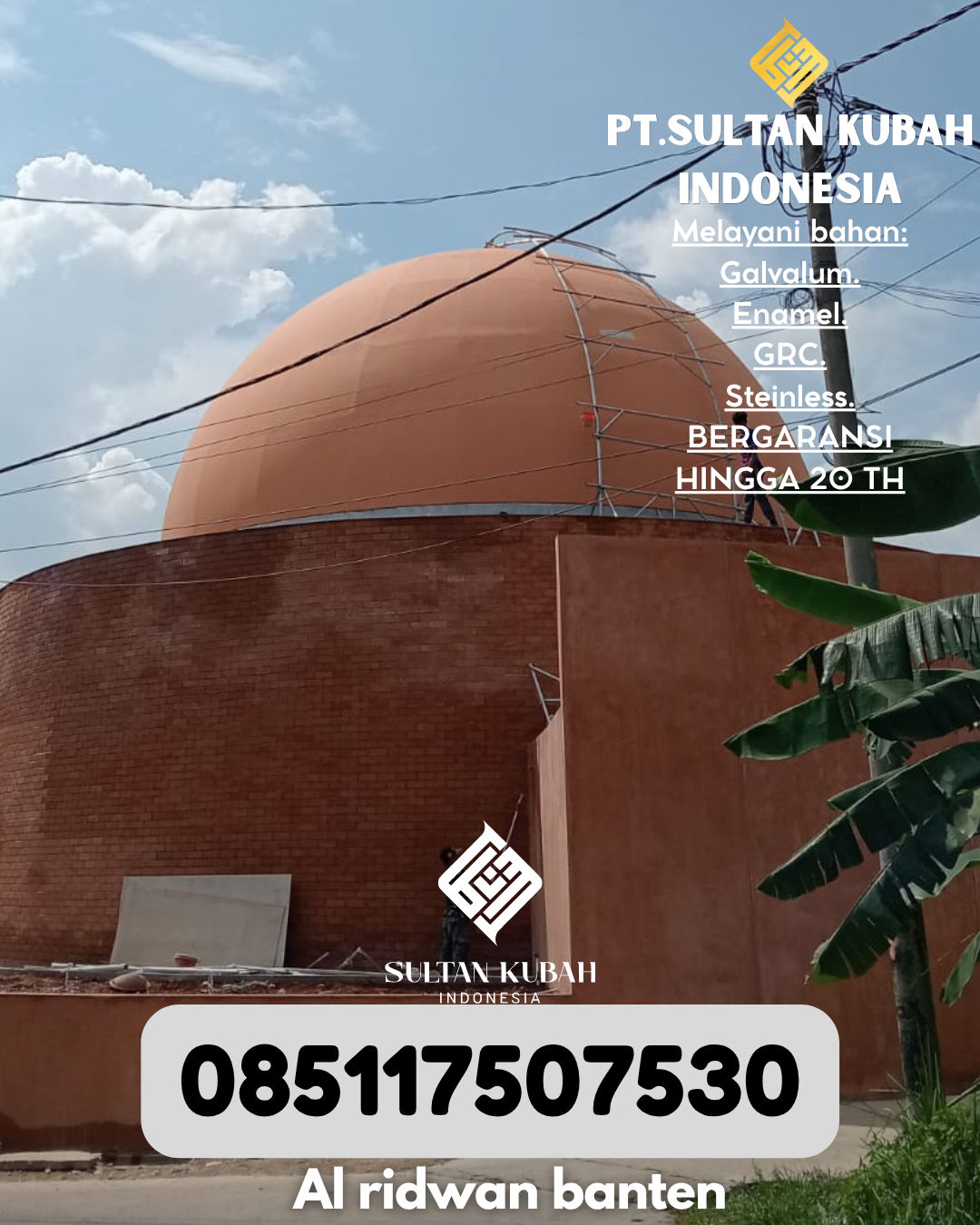 Penjual Kubah Masjid GRC Kualitas Terbaik Bergaransi 085117507530 Wawotobi – Konawe