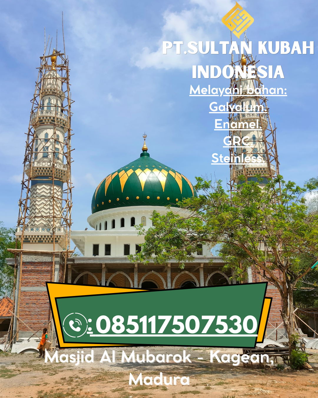 Penjual Kubah Masjid GRC Garansi Resmi dan Kualitas Bagus 085117507530 Petasia – Morowali