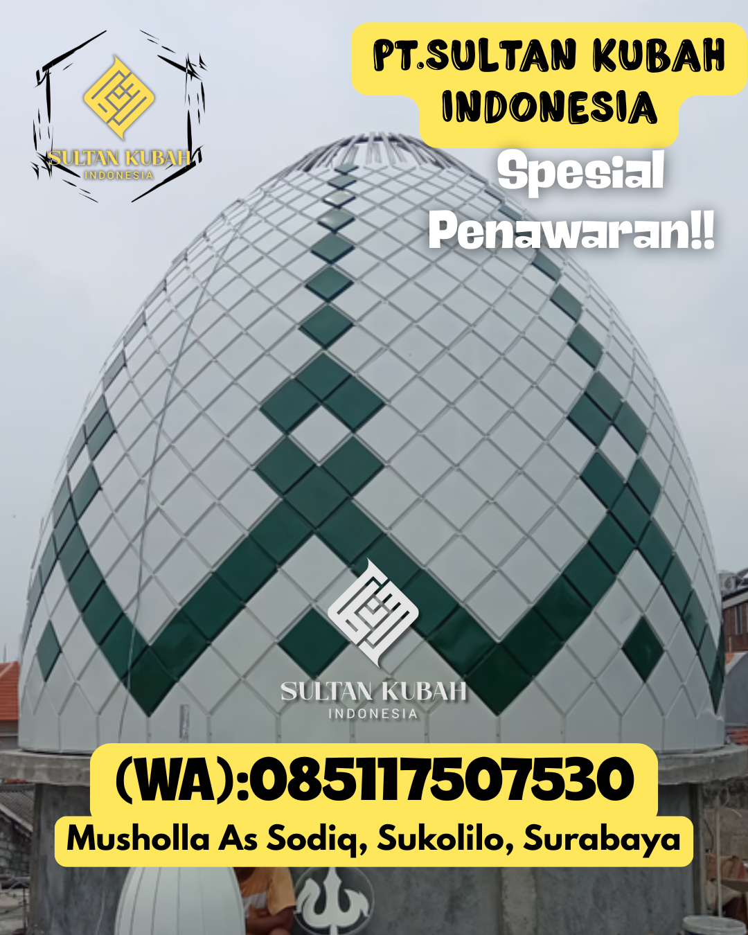 Kubah Masjid Berkualitas Tinggi Garansi Resmi Harga Terjangkau 085117507530 Kediri — Kab. Lombok Barat