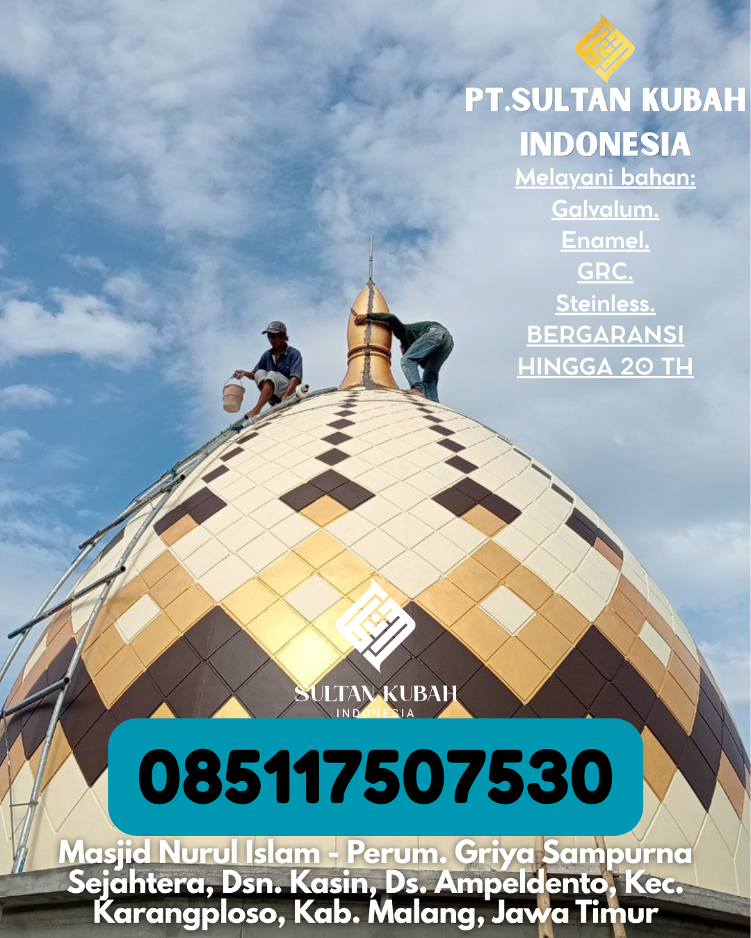 Termurah Pabrik Kubah GRC Masjid Kualitas Tinggi Langsung Garansi 085117507530 Asinua – Konawe