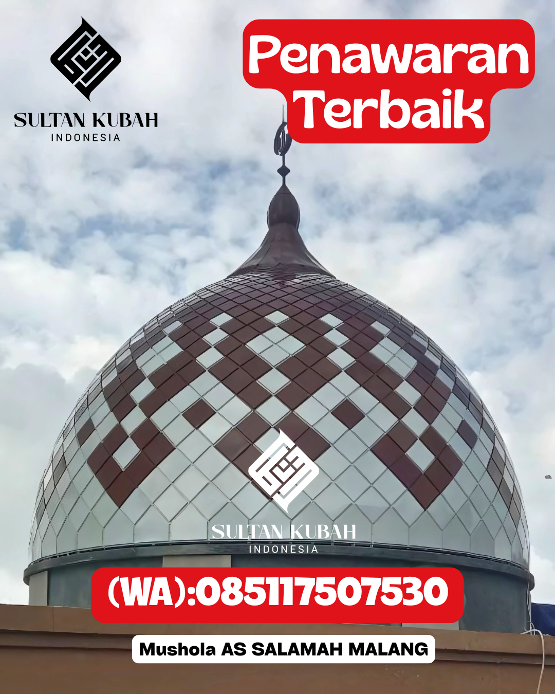 Penjual Kubah Masjid Galvalum Garansi Panjang 085117507530 Kabupaten Pasaman
