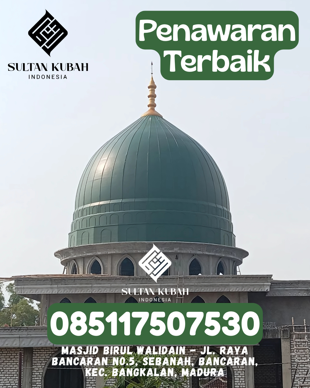 Kubah Masjid GRC Ukuran Custom Kualitas Teruji Garansi Panjang 085117507530 Indrajaya – Kab Pidie
