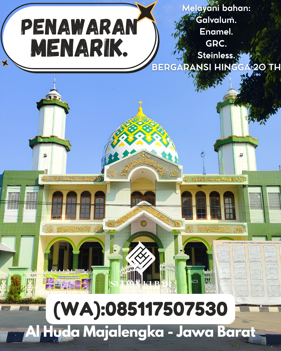 PUSAT KUBAH MASJID BERKUALITAS DI KEC Blangkejeren, KAB Gayo Lues (WA: 085117507530)