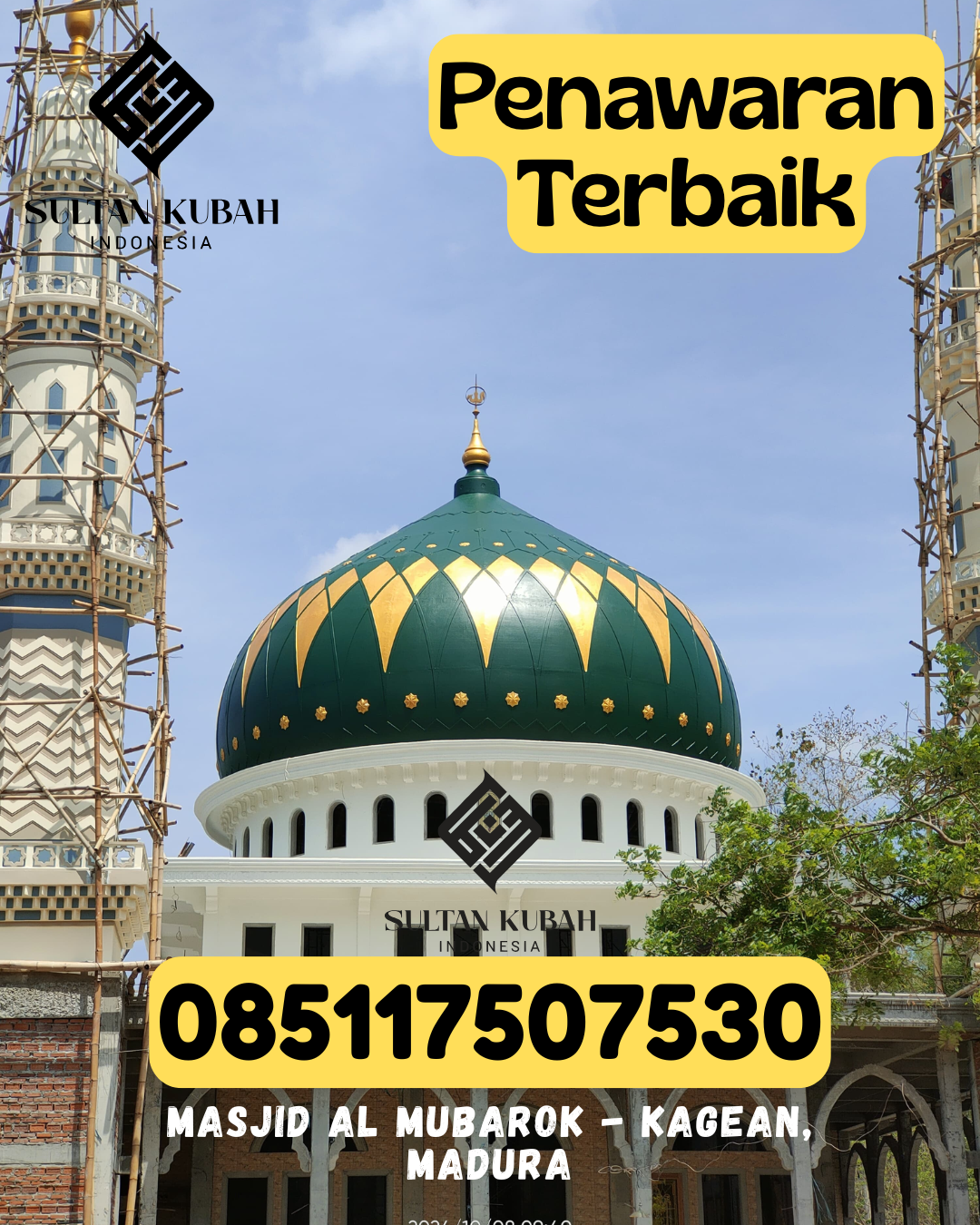 Kubah Masjid GRC Anti Retak Tahan Cuaca Kualitas Garansi 085117507530 Glumpang Tiga – Kab Pidie