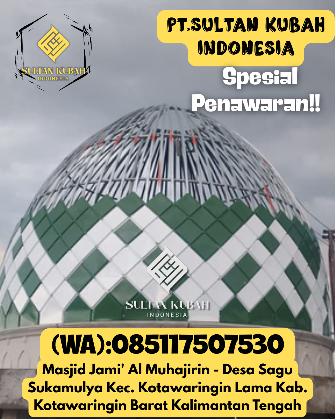 Kubah Masjid Premium Tahan Cuaca Awet Bertahun-Tahun 085117507530 Gedung Aji — Kab. Tulang Bawang