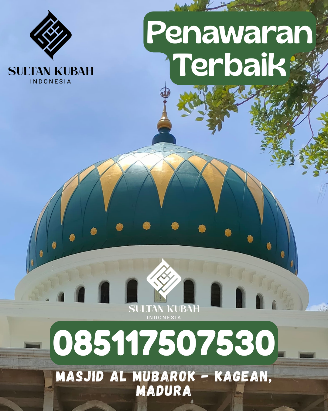 Kubah GRC Masjid Tampilan Elegan Kualitas Terjamin 085117507530 Glumpang Baro – Kab Pidie