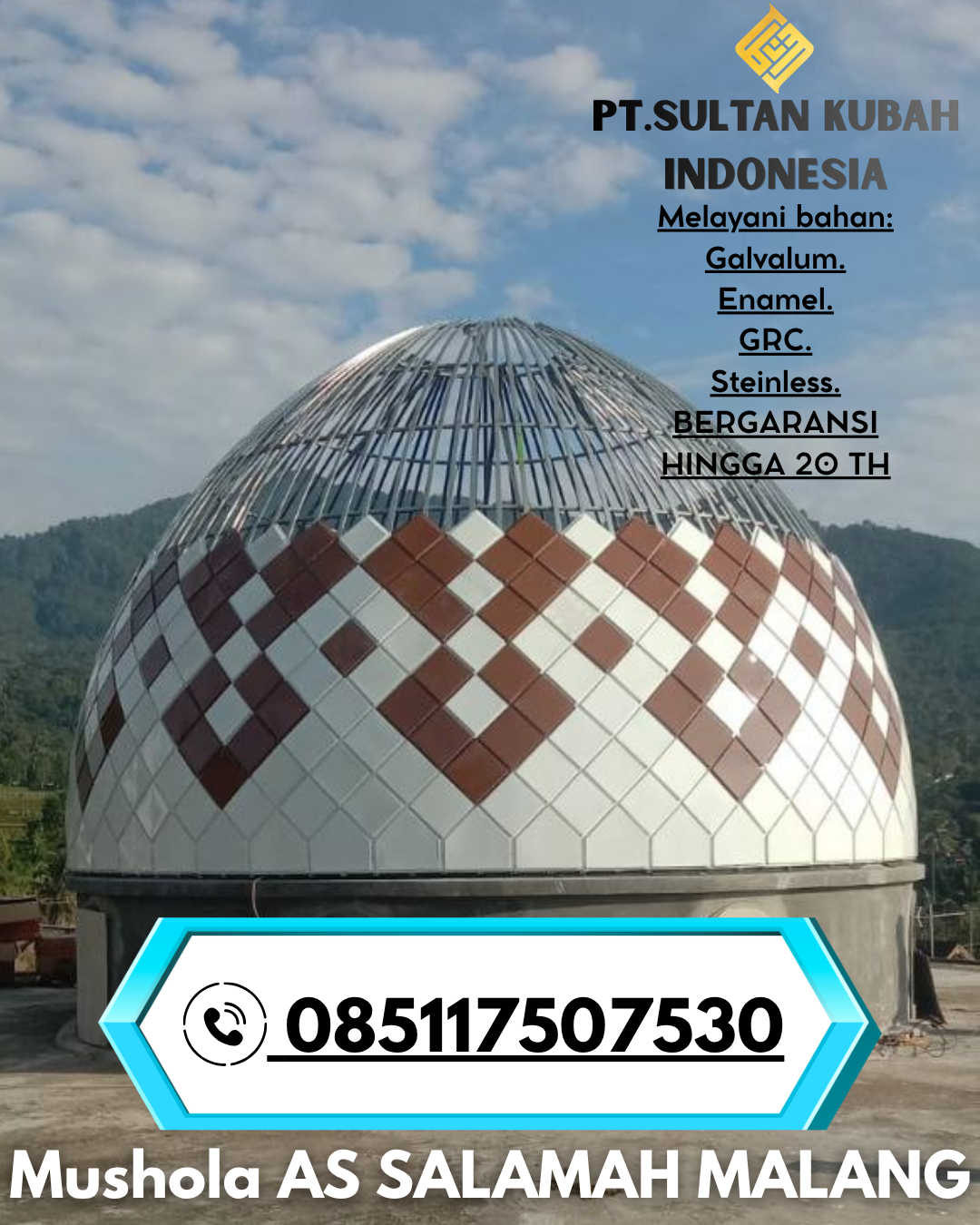 Kubah Masjid Stainless Premium Garansi 085117507530 Rainis – Kepulauan Talaud