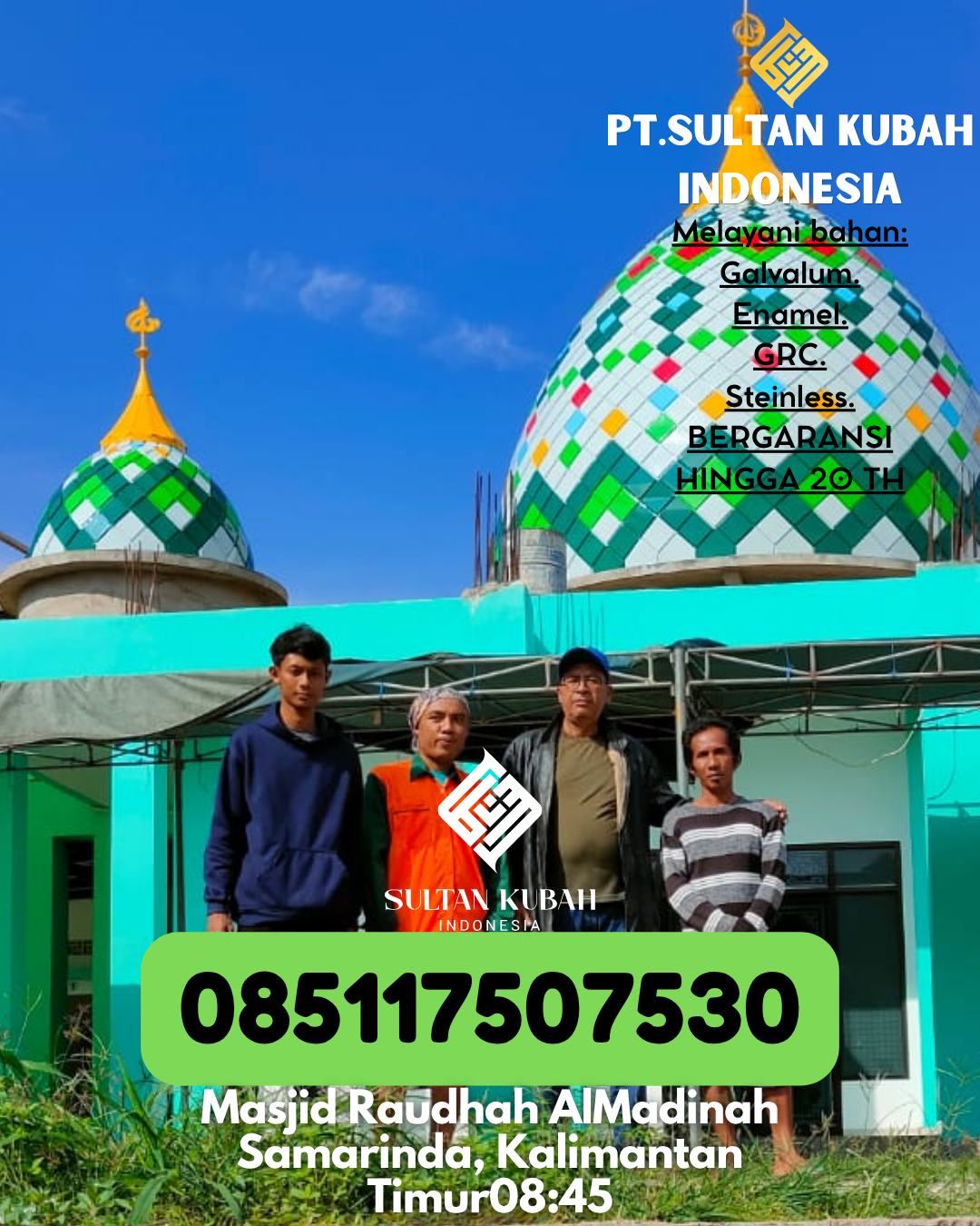 SPESIALIS KUBAH MASJID PREMIUM DI KEC Mamuju, KAB Mamuju (WA: 085117507530)