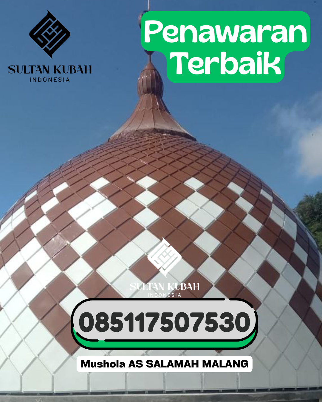 Penjual Kubah Masjid Galvalum Harga Pabrik Garansi 5 Tahun 085117507530 Bandung Kulon – Kota Bandung