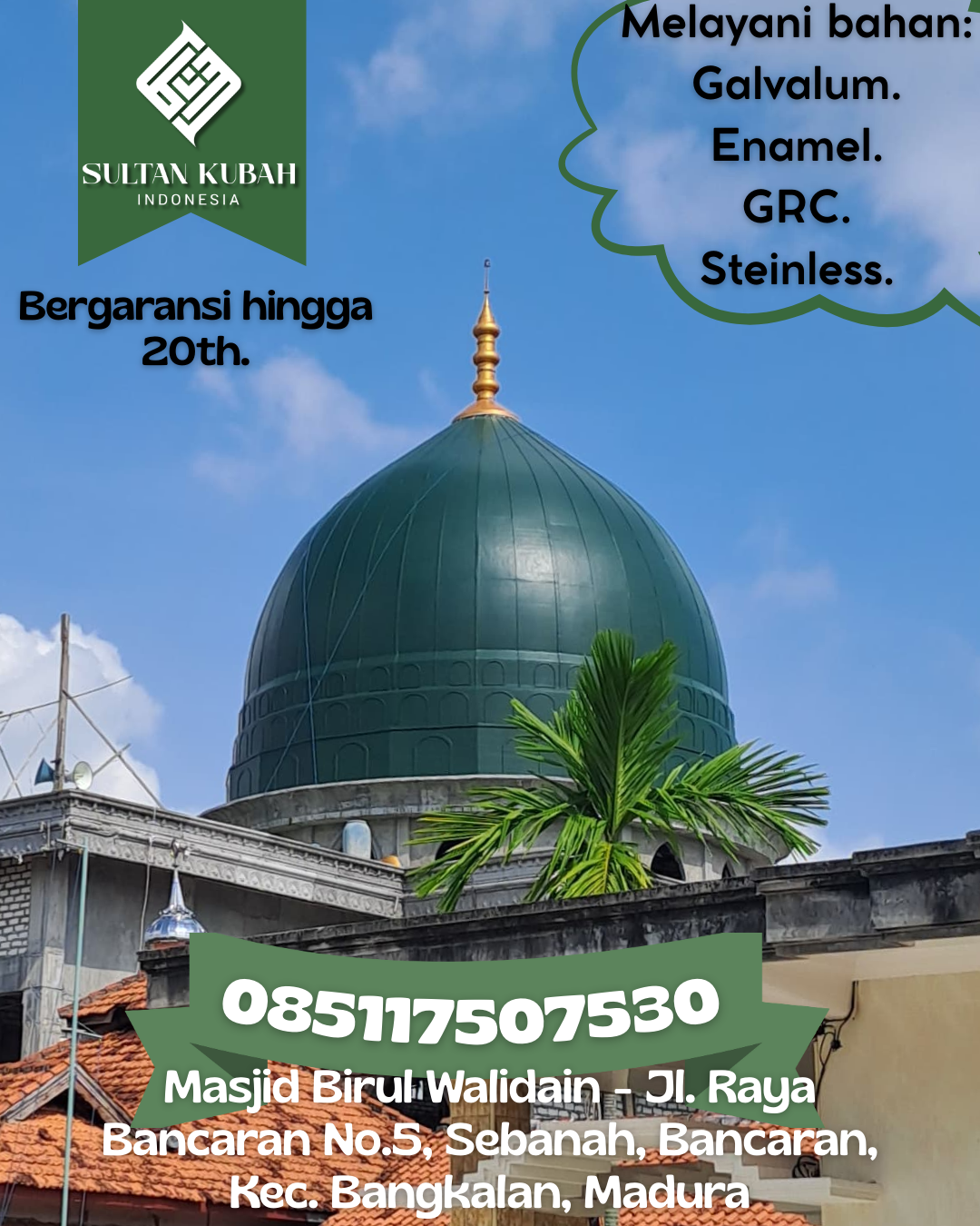 Termurah Kubah Masjid GRC Model Klasik dan Modern Kualitas Terbaik 085117507530 Talisayan — Kab. Berau