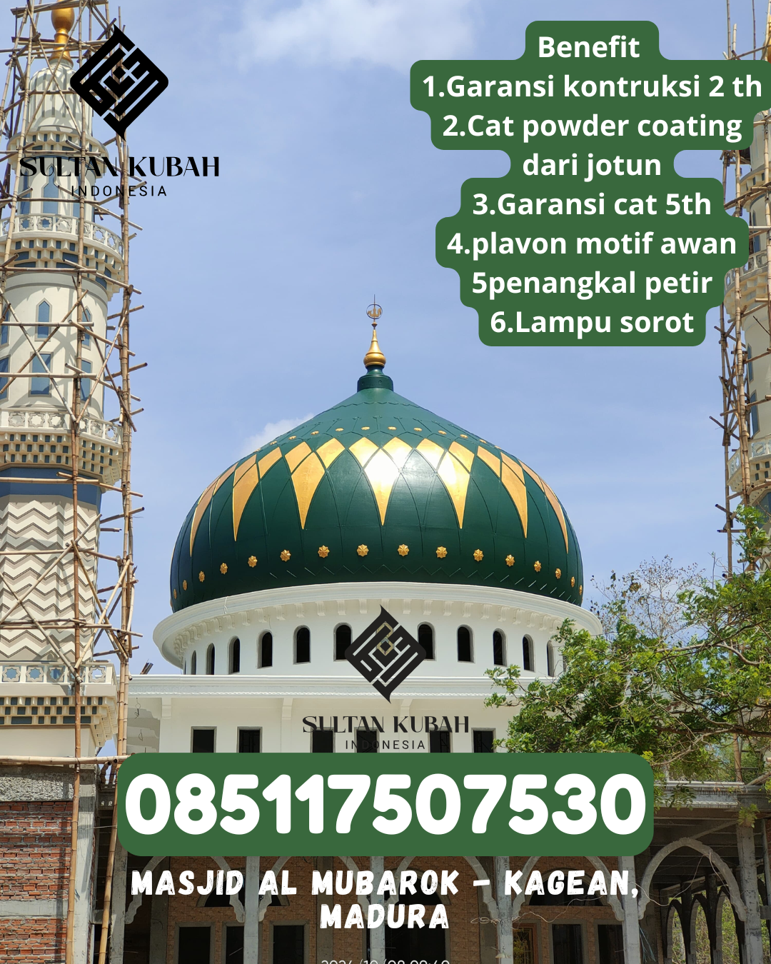 Penjual Kubah GRC Masjid Konsultasi Desain Kualitas dan Garansi 085117507530 Duampanua – Kabupaten Pinrang