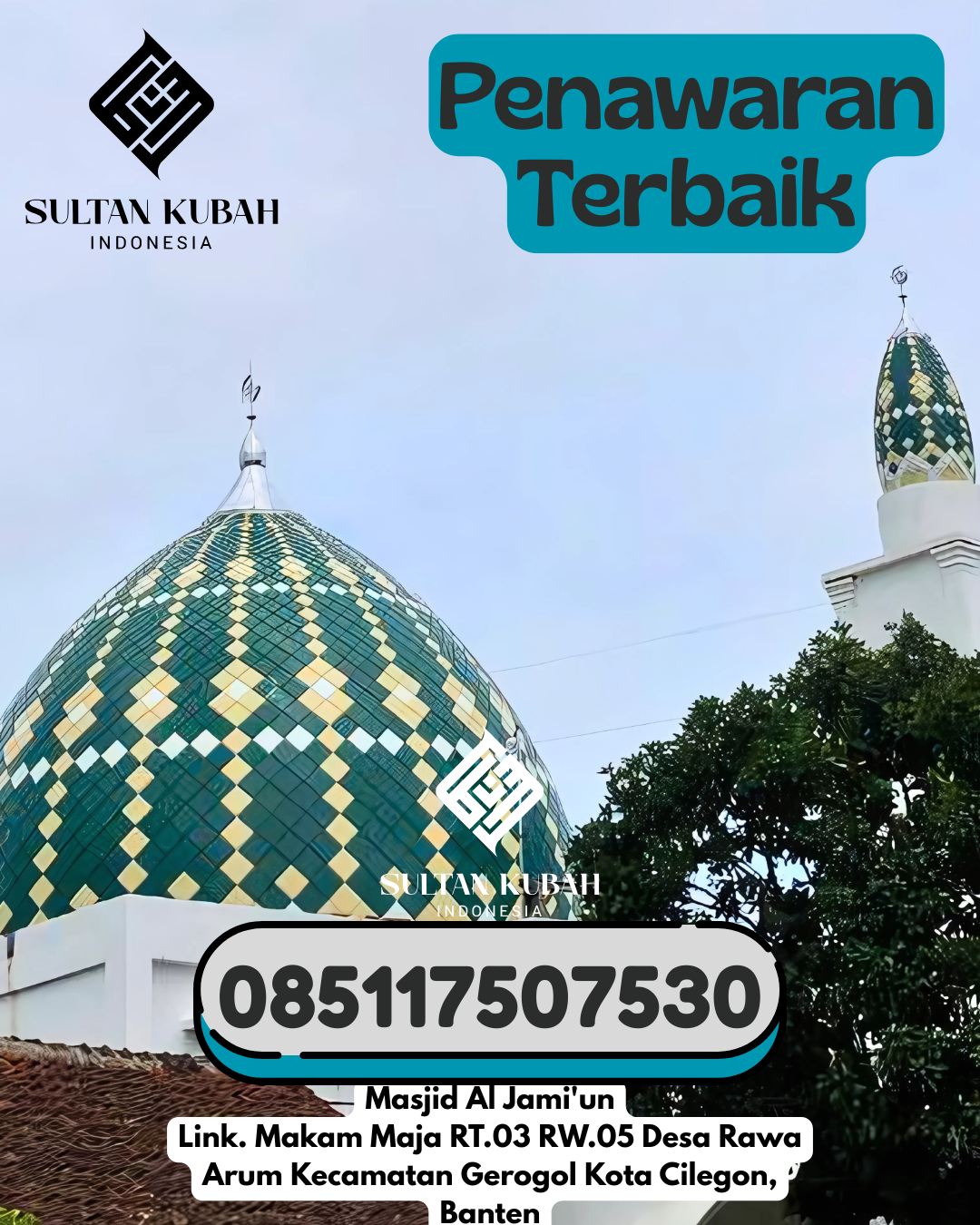 Kubah Masjid Galvalum Bergaransi Resmi 085117507530 Guguak – Kabupaten Lima Puluh Kota