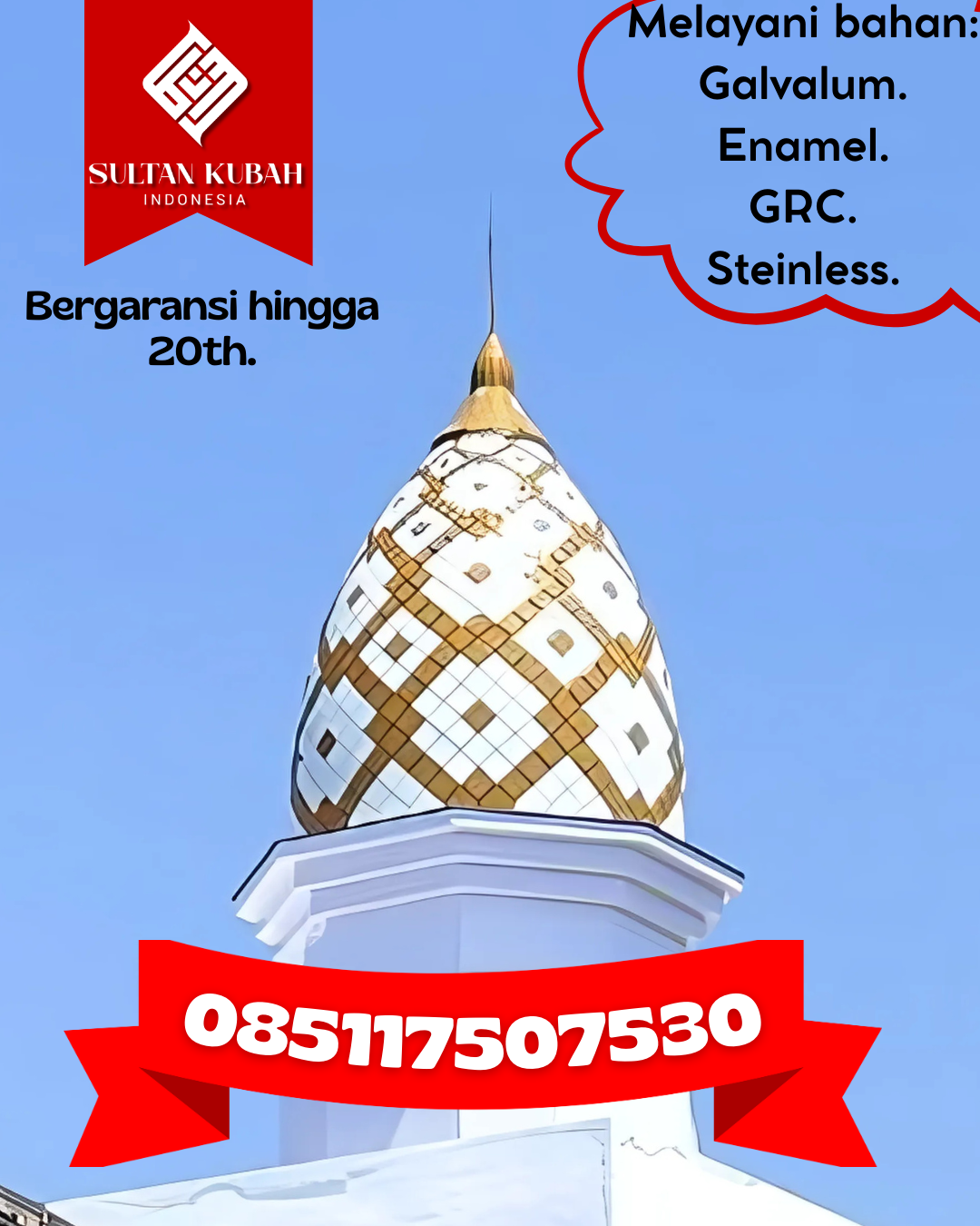 Kubah Masjid Modern Terjangkau Kualitas Premium dan Tahan Lama 085117507530 Tenggulun — Kab. Aceh Tamiang