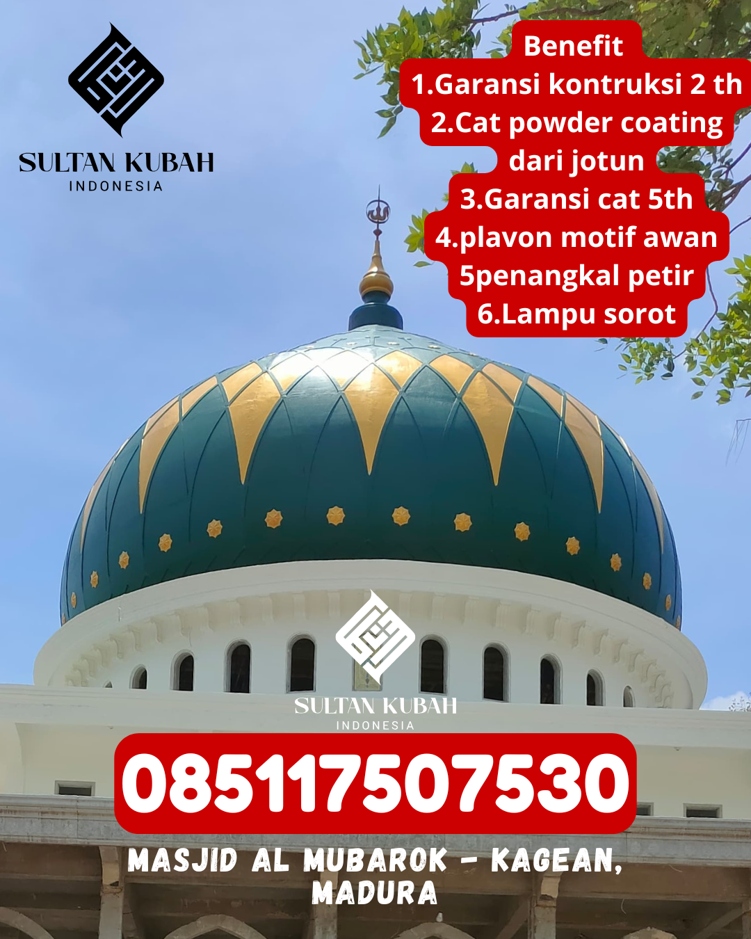 Penjual Kubah Masjid GRC Garansi Resmi dan Kualitas Bagus 085117507530 Cempa – Kabupaten Pinrang