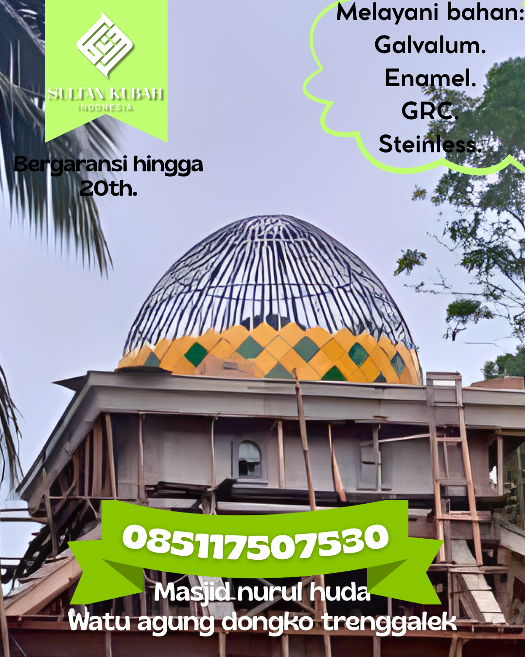 Kubah Masjid Modern dengan Desain Elegan dan Kualitas Tinggi 085117507530 Sindangkasih — Kab. Ciamis