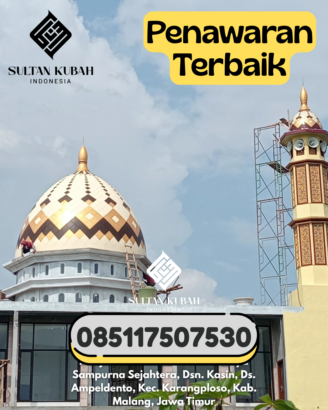 Kubah Masjid GRC Ukuran Custom Kualitas Teruji Garansi Panjang 085117507530 Majalaya – Kab. Bandung