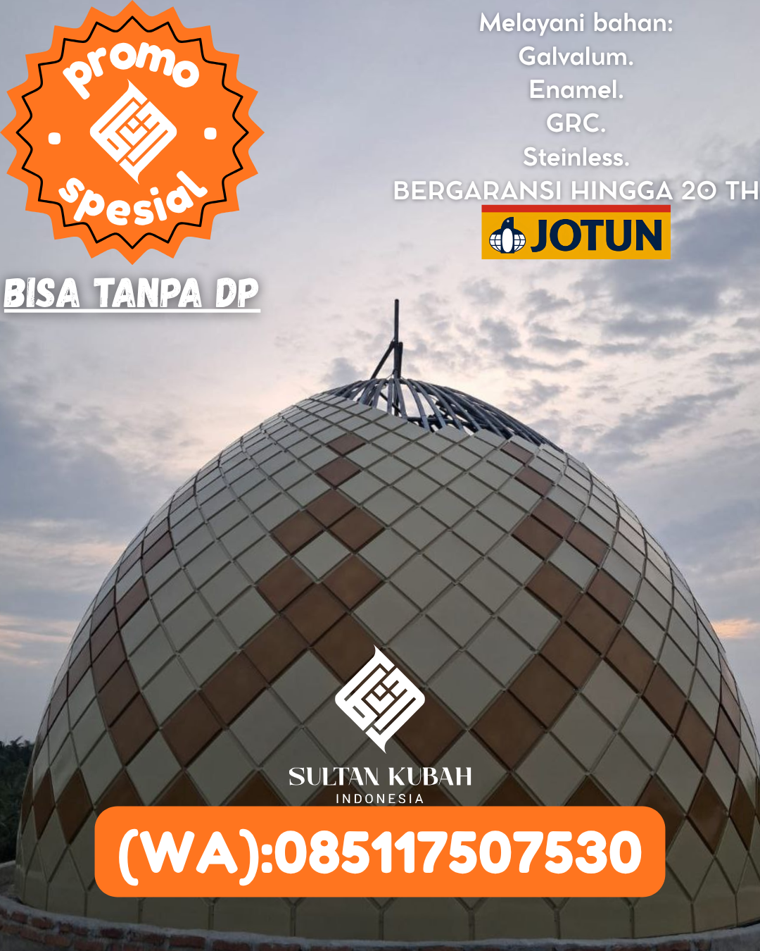 KUBAH MASJID DESAIN ELEGAN DI KEC Negara, KAB Jembrana (WA: 085117507530)