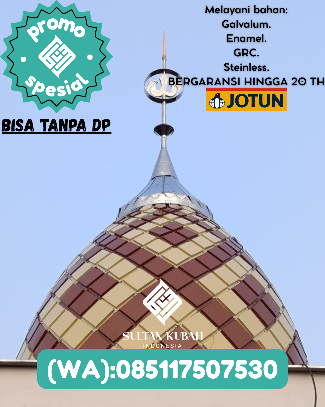 JUAL KUBAH MASJID PREMIUM DI KEC Denpasar Barat, KOTA Denpasar (WA: 085117507530)