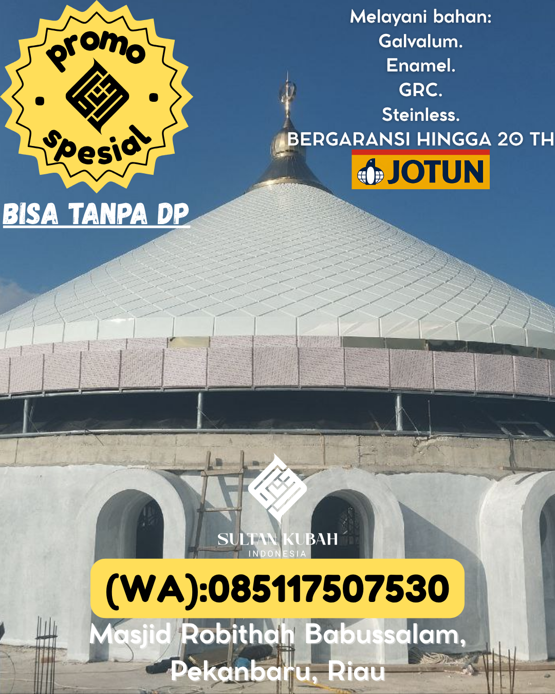 JUAL KUBAH MASJID EKSKLUSIF DI KEC Sigli, KAB Pidie (WA: 085117507530)