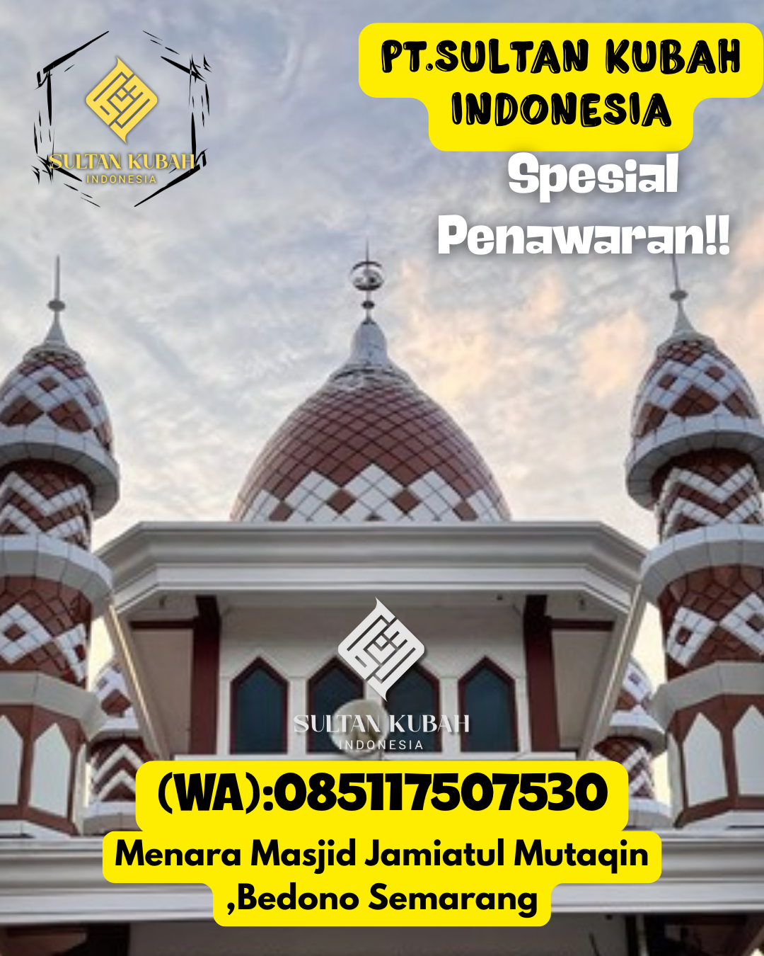 Kubah Masjid Kuat Awet Tahan Lama Cocok Untuk Bangunan Masjid 085117507530 Tapian Dolok — Kab. Simalungun