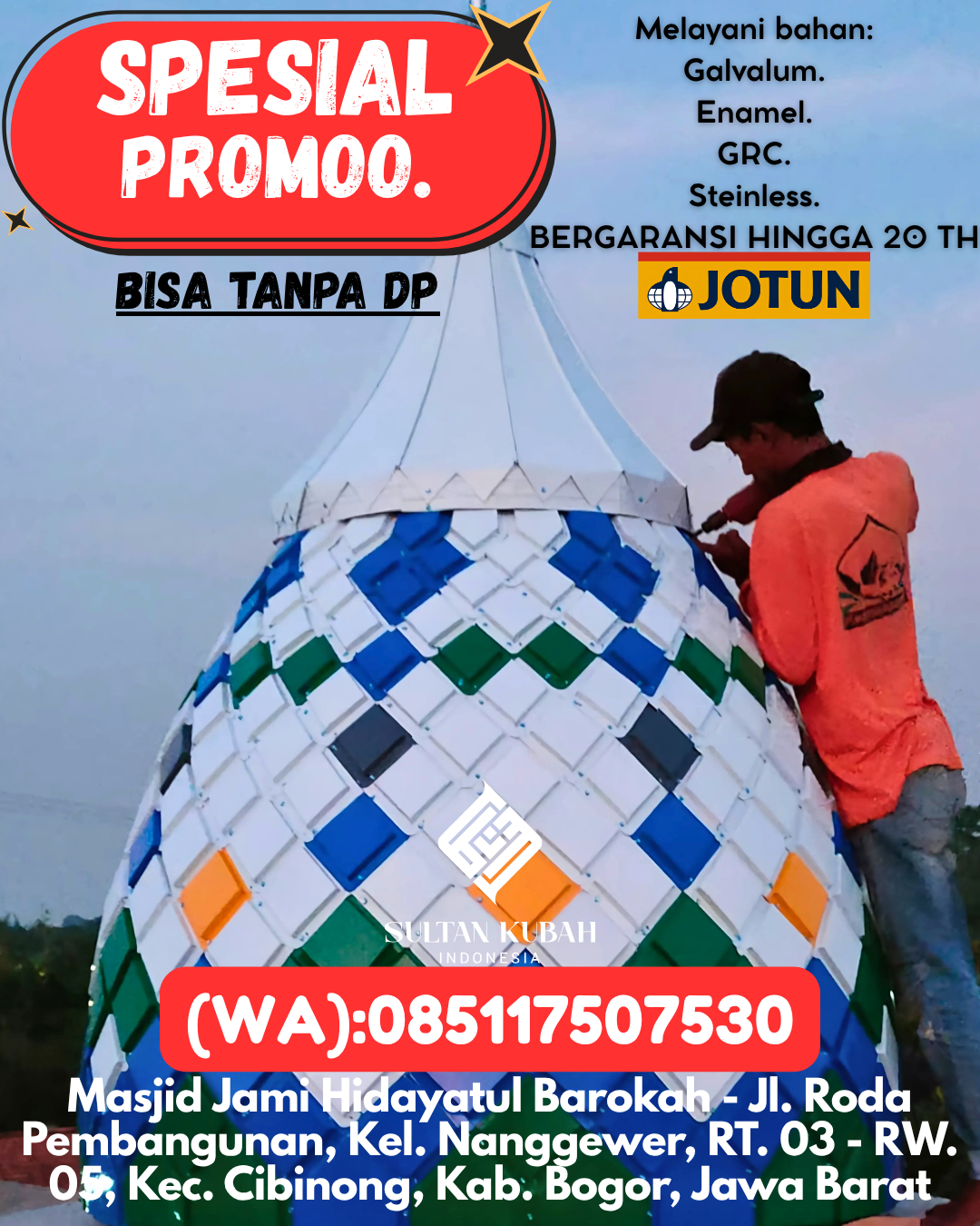 KUBAH MASJID EKSKLUSIF DI KEC Ayamaru, KAB Maybrat (WA: 085117507530)