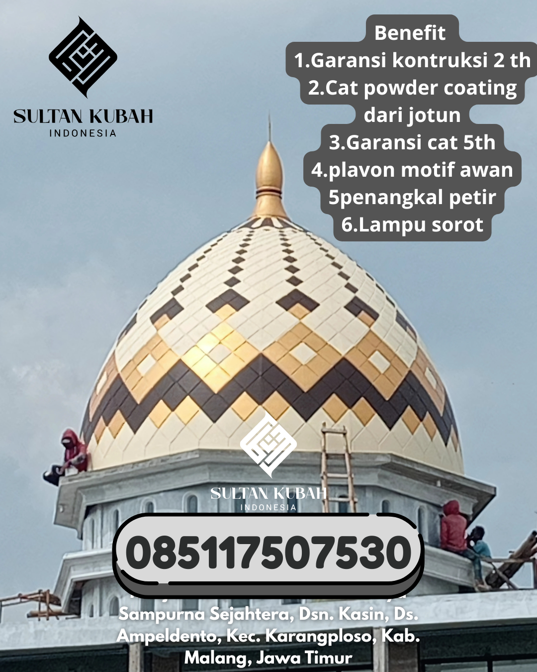 Termurah Kubah GRC Masjid Proyek Rapi Kualitas Garansi Lengkap 085117507530 Cariu – Kabupaten Bogor