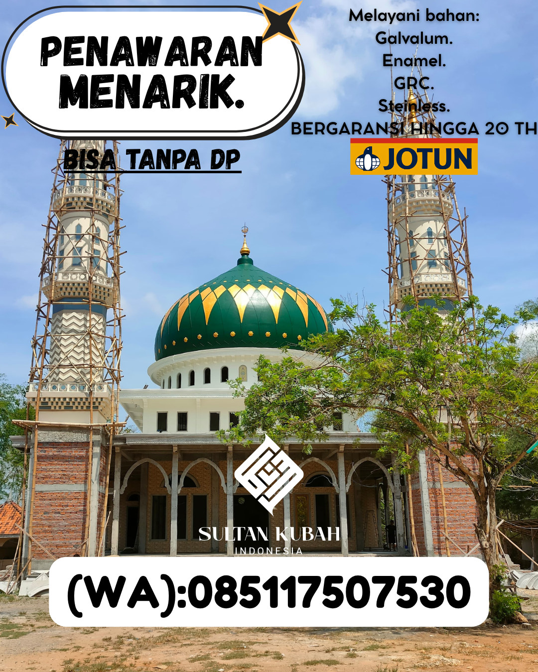 PUSAT KUBAH MASJID BERKUALITAS DI KEC Sumbawa, KAB Sumbawa (WA: 085117507530)