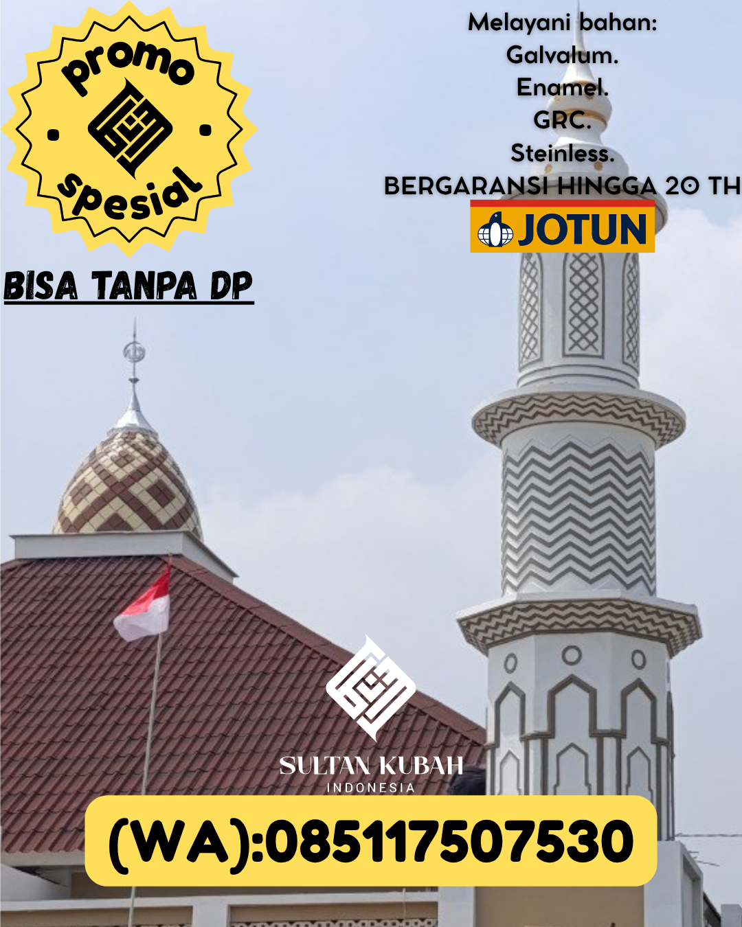 JUAL KUBAH MASJID EKSKLUSIF DI KEC Gianyar Kota, KAB Gianyar (WA: 085117507530)