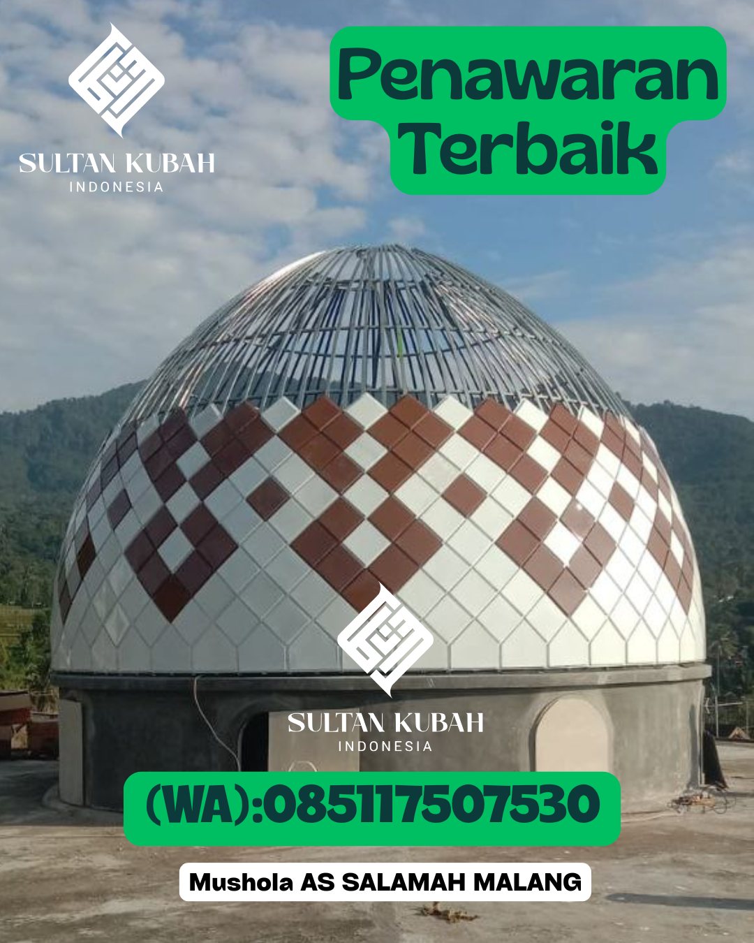 Kubah Masjid Galvalum Ringan, Kokoh, Awet 085117507530 Kaliorang – Kab. Kutai Timur