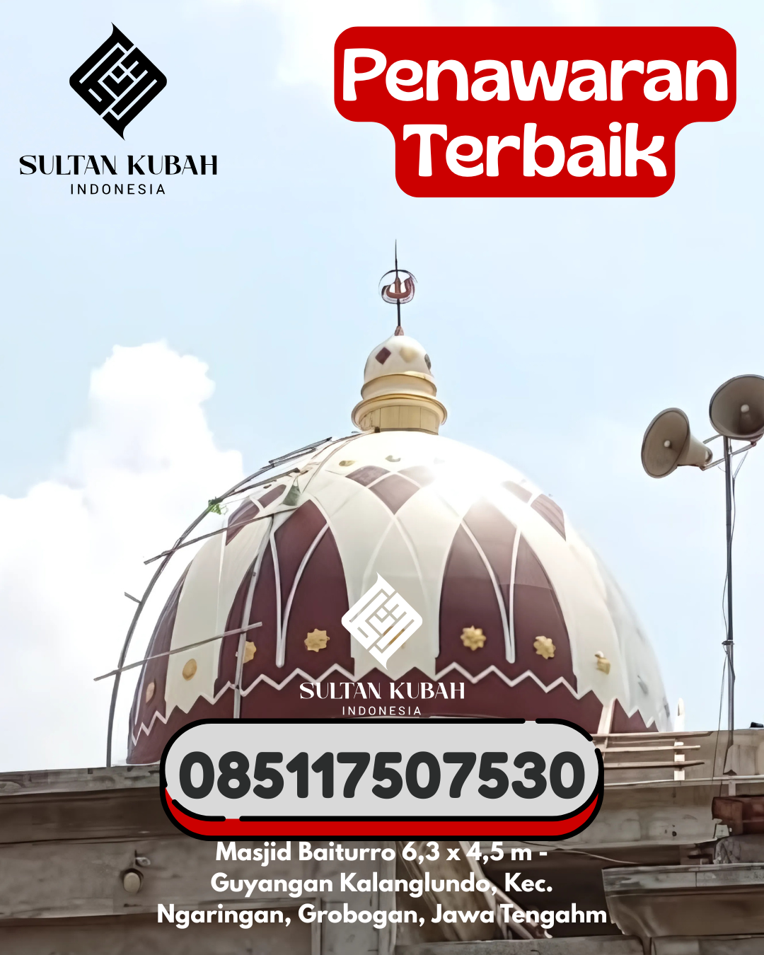 Kubah Masjid GRC Harga Pabrik Kualitas Tinggi dan Garansi 085117507530 Cimaung – Kab. Bandung