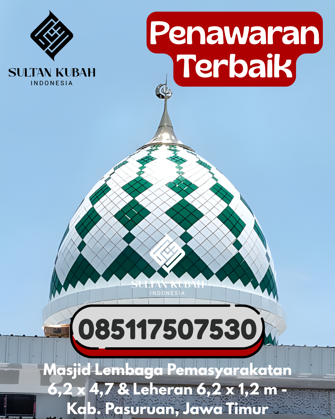 Penjual Kubah Masjid Galvalum Bergaransi 085117507530 Pagelaran – Kabupaten Pringsewu