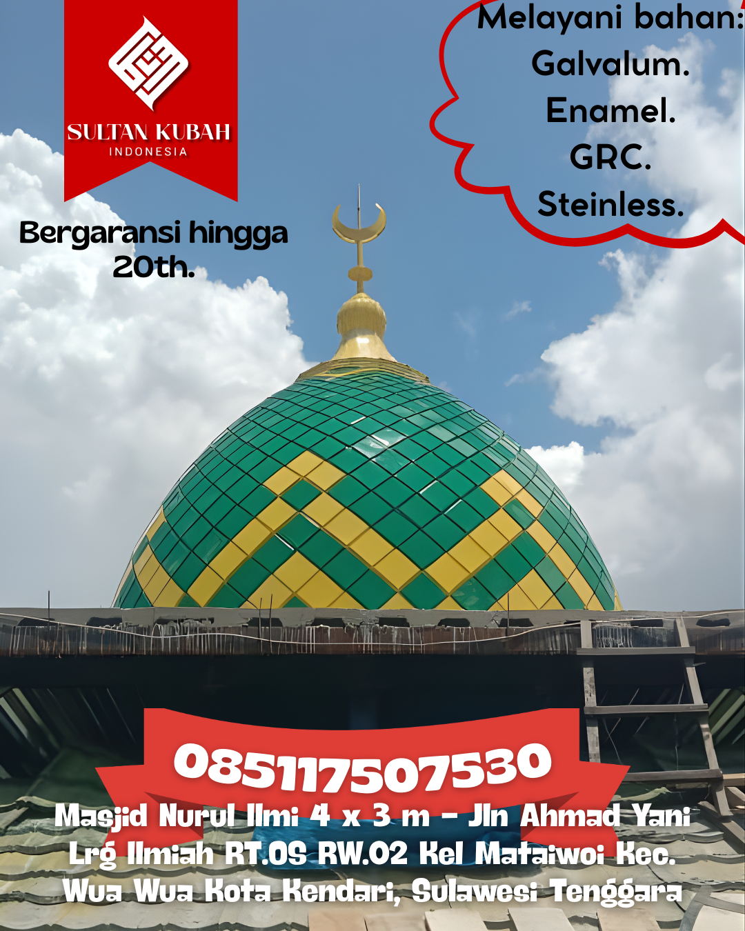 Kubah Masjid Modern Terjangkau Kualitas Premium dan Tahan Lama 085117507530 Kubah Masjid Modern Terjangkau Kualitas Premium dan Tahan Lama 085117507530