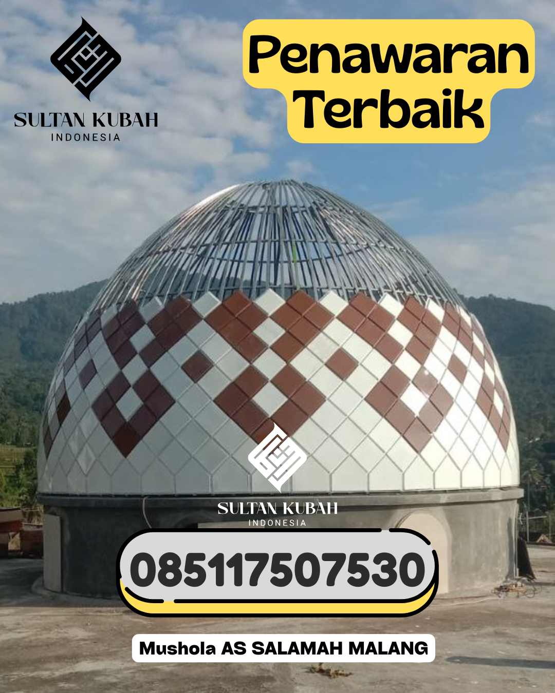 Kubah Masjid Galvalum Kualitas Terbaik 085117507530 Bandung Kidul – Kota Bandung