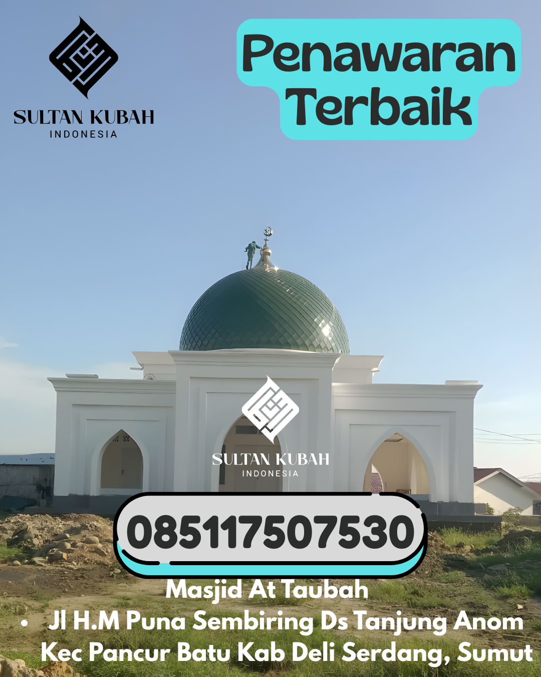 Kubah Masjid Galvalum Tahan Lama Garansi 5 Tahun 085117507530 Waigete – Kab. Sikka