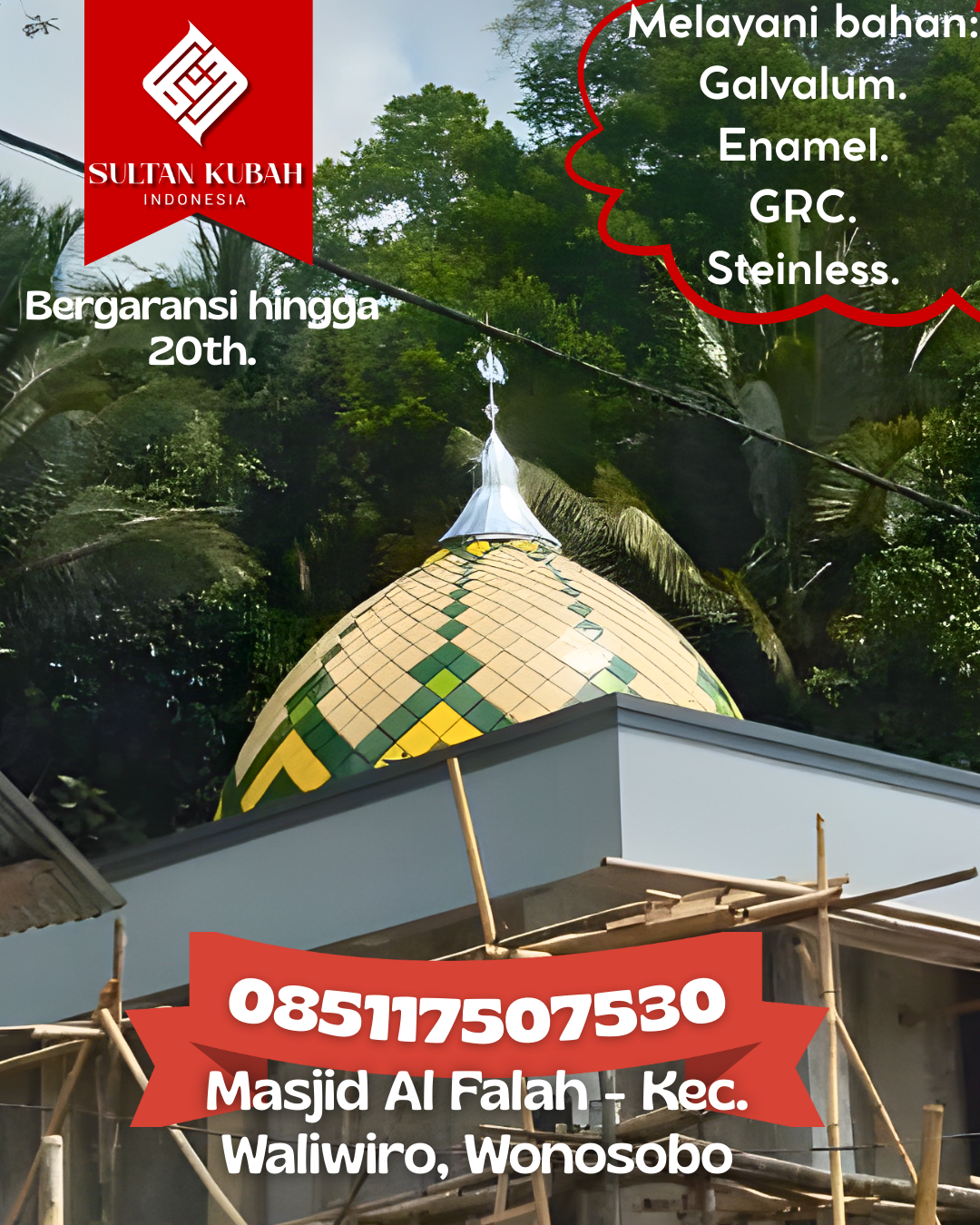 Kubah Masjid Elegan Modern Berkualitas Terjamin 085117507530 Awang — Kab. Barito Timur