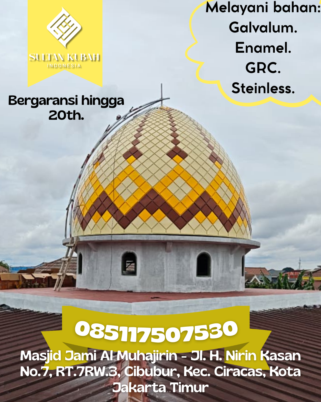 Kubah Masjid Modern Premium Berkualitas Tinggi dan Awet 085117507530 Lubuk Barumun — Kab. Padang Lawas