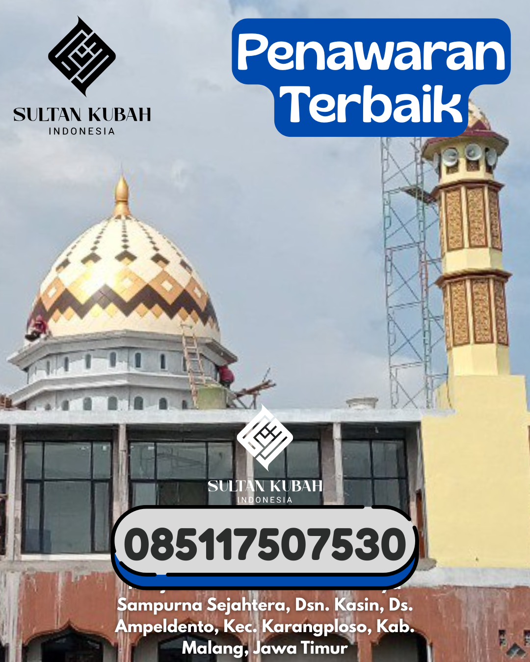 Termurah Kubah GRC Masjid Proyek Rapi Kualitas Garansi Lengkap 085117507530 Campaka – Kab. Cianjur