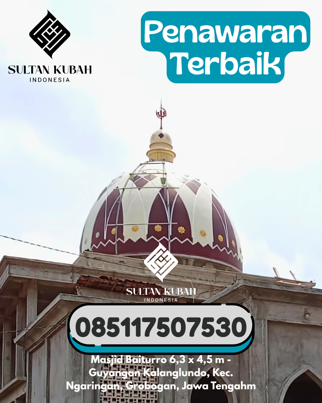 Penjual Kubah Masjid GRC Kualitas Terbaik Bergaransi 085117507530 Cileunyi – Kab. Bandung