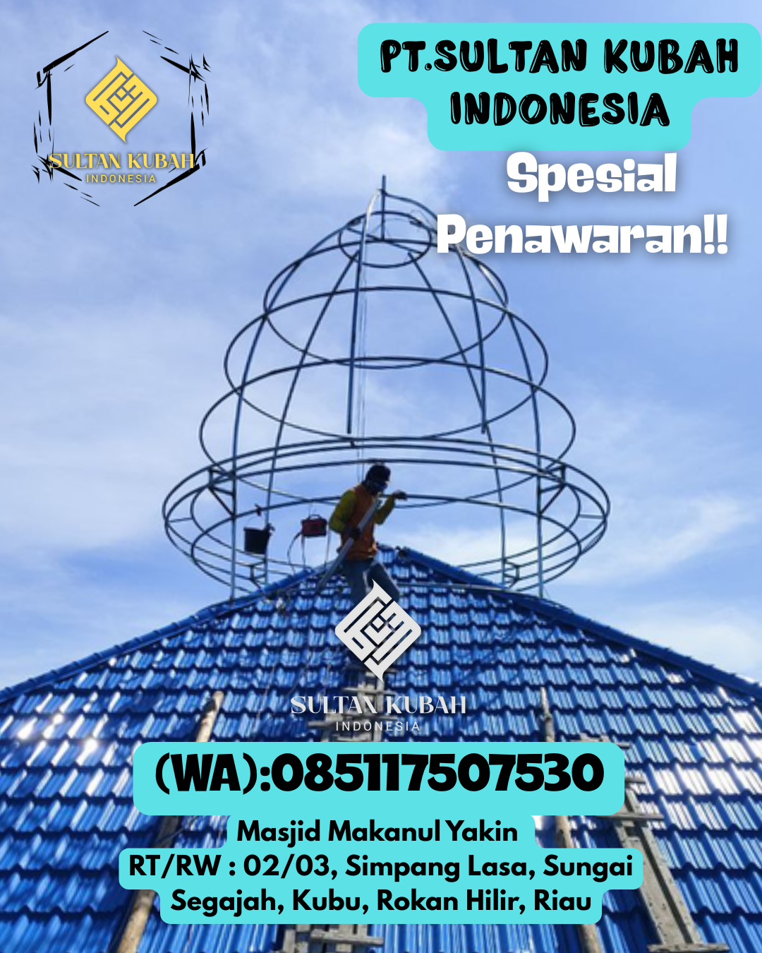 Kubah Masjid Terjangkau Kualitas Premium Tahan Lama 085117507530 Suka Merindu — Kab. Lahat
