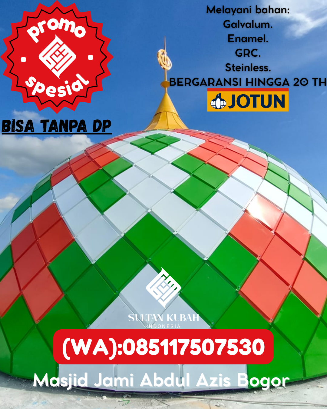 KUBAH MASJID HARGA TERJANGKAU DI KEC Langsa Kota, KOTA Langsa (WA: 085117507530)