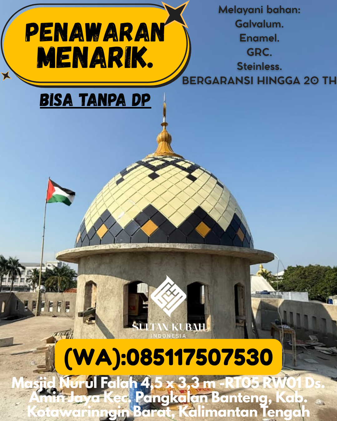 KUBAH MASJID HARGA TERJANGKAU DI KEC Pasar Jambi, KOTA Jambi (WA: 085117507530)