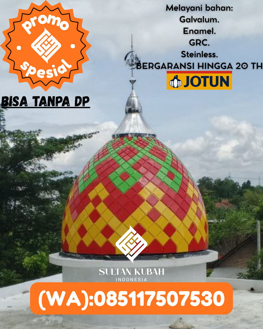 PRODUSEN KUBAH MASJID TAHAN LAMA DI KEC Barabai, KAB Hulu Sungai Tengah (WA: 085117507530)