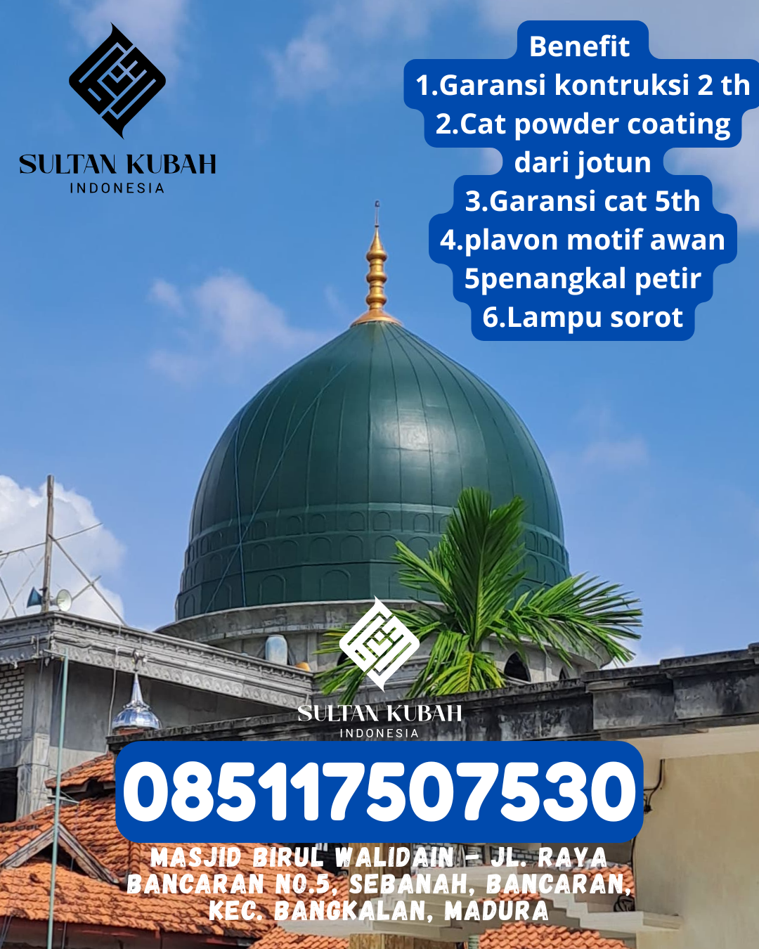Termurah Pabrik Kubah GRC Masjid Kualitas Tinggi Langsung Garansi 085117507530 Baraka – Kabupaten Enrekang