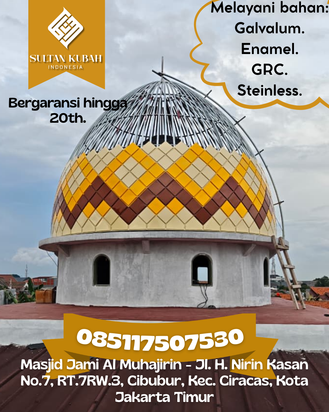 Kubah Masjid Berkualitas dengan Garansi Resmi dan Harga Terjangkau 085117507530 Huta Raja Tinggi — Kab. Padang Lawas