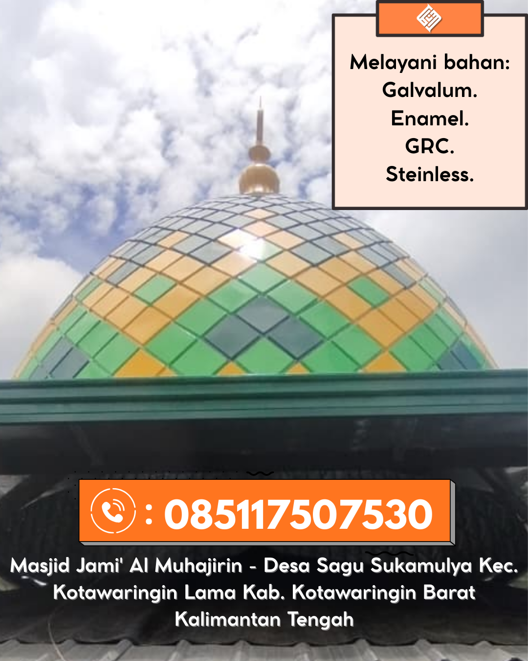 Kubah Masjid Modern Elegan Kualitas Premium Bergaransi 085117507530 Warsa – Kabupaten Biak Numfor