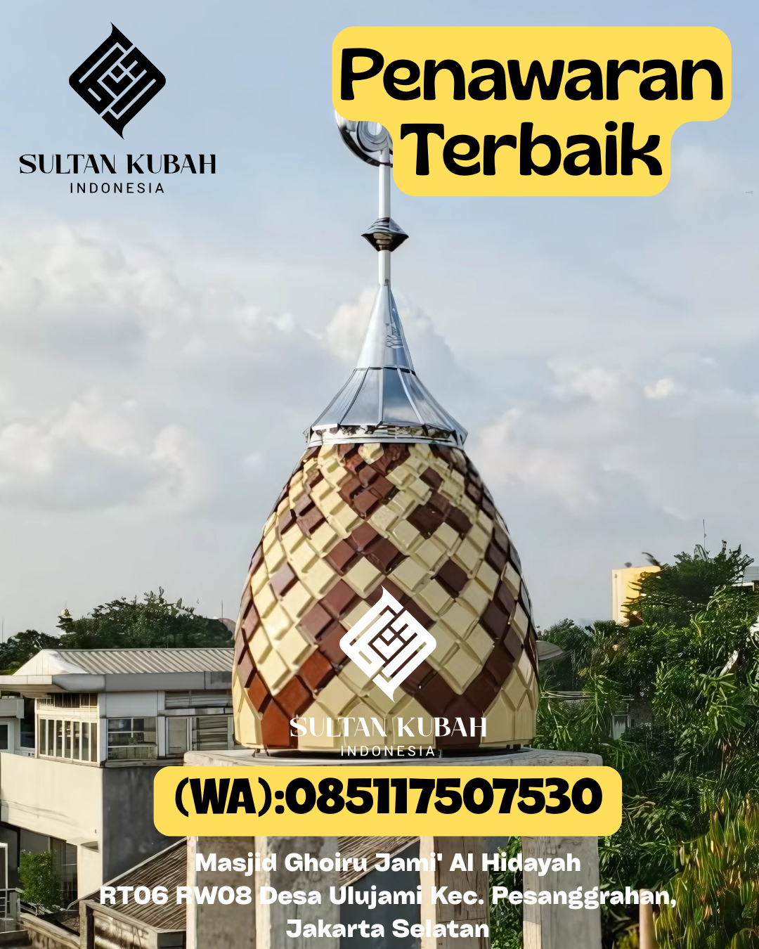 Kubah Masjid Galvalum Garansi Resmi 085117507530 Telen – Kab. Kutai Timur
