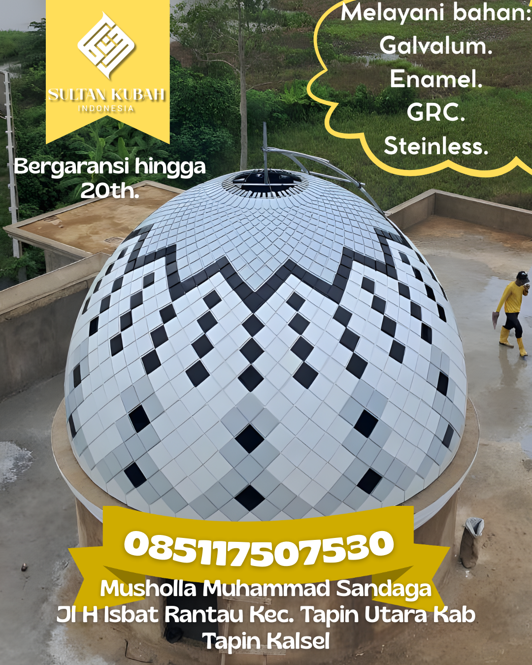 Kubah Masjid Elegan Modern Berkualitas Terjamin 085117507530 Sukasari — Kab. Purwakarta