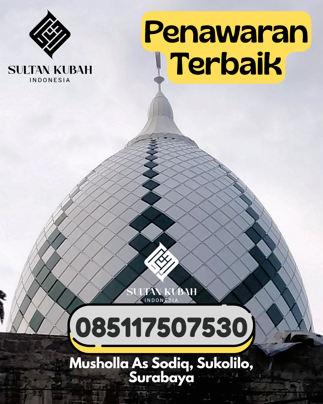 Penjual Kubah Masjid Galvalum Awet dan Kokoh 085117507530 Pulau Ende – Kabupaten Ende